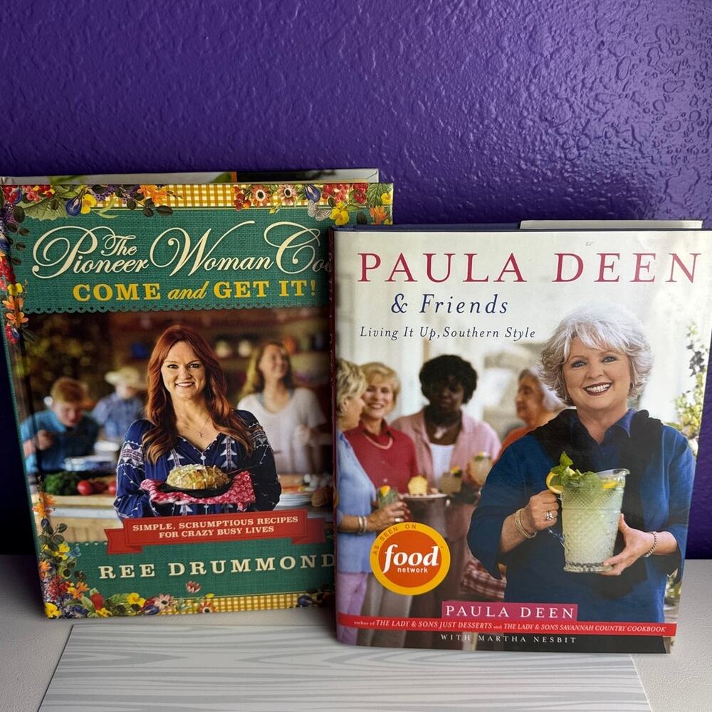 Celebrity Cookbook Lot Pioneer Woman Come and Get It Paula Deen & Friends HC